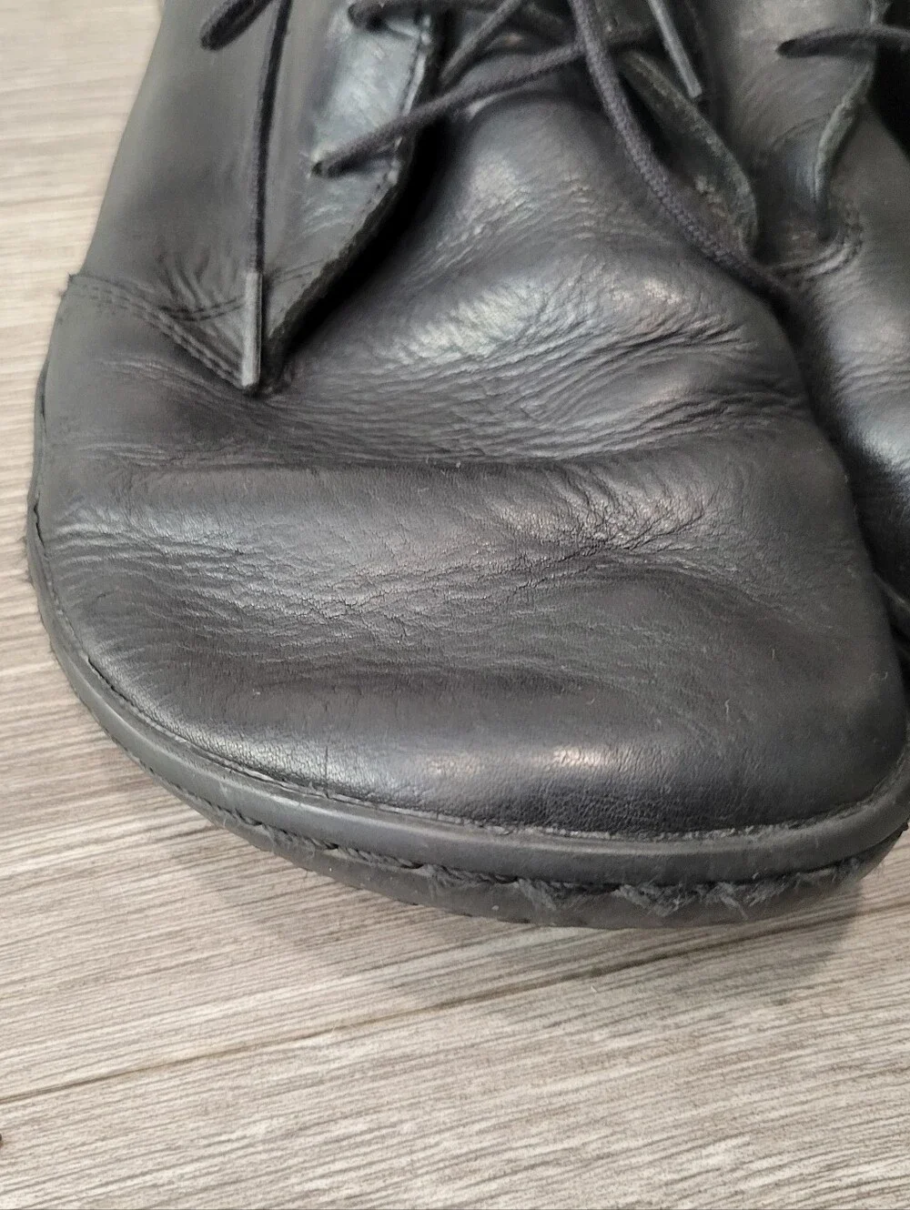 Vivobarefoot Black Leather Gobi IV Lace-Up Casual Boots Size 42